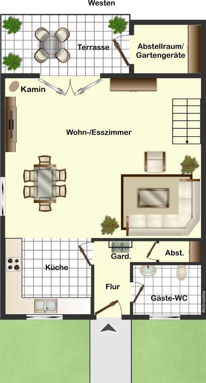 Půdorys ubytování Premiumhaus Hygge