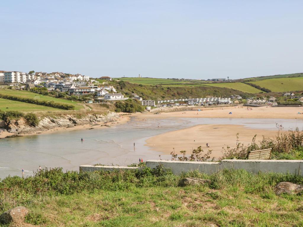 a view of a beach with people on it at The Beach House in Newquay