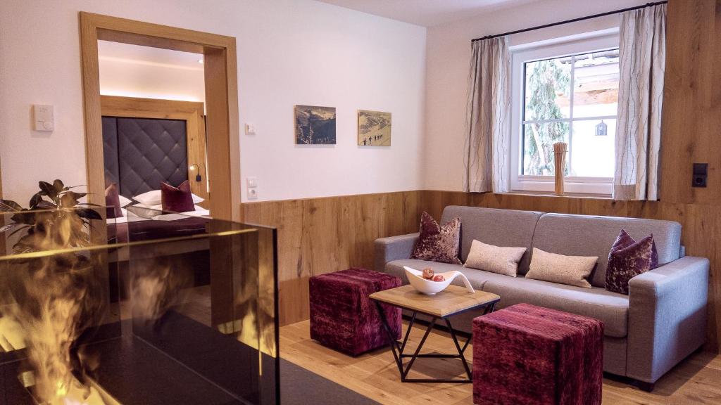 Posezení v ubytování Landhaus Mader Hintertux