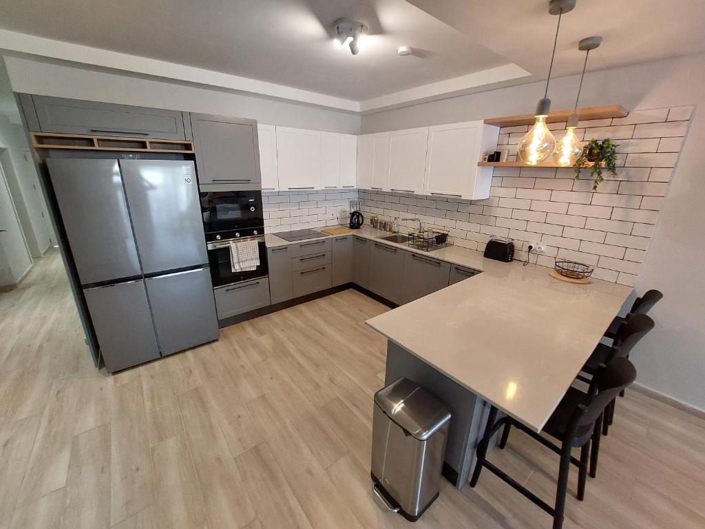 Kuchyň nebo kuchyňský kout v ubytování Serenity Apartment