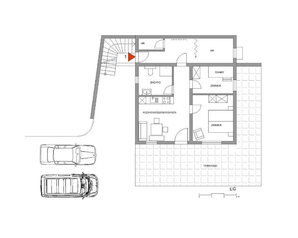 Půdorys ubytování Ferienwohnung Angerlgut