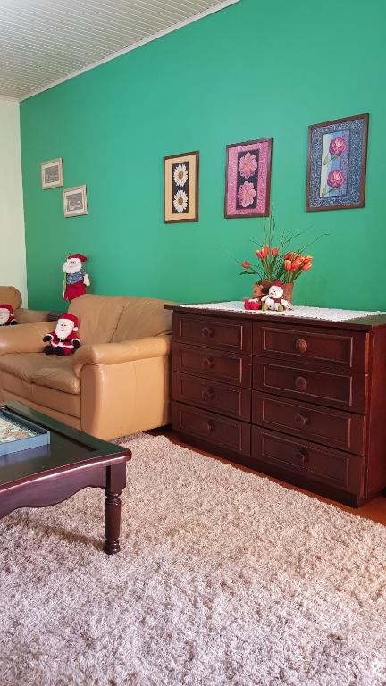 Χώρος καθιστικού στο Charmoso apartamento da Vovó Enedina