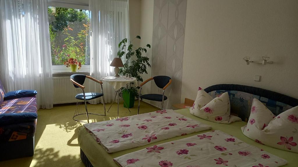 Postel nebo postele na pokoji v ubytování Pension Füg