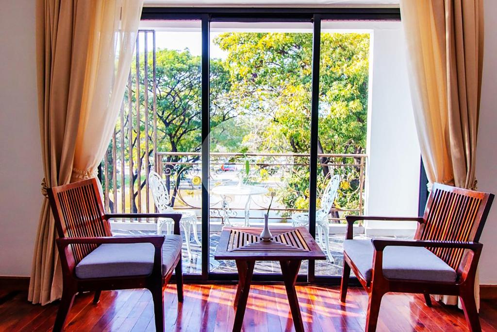 Balkón nebo terasa v ubytování Zita Angkor Hotel