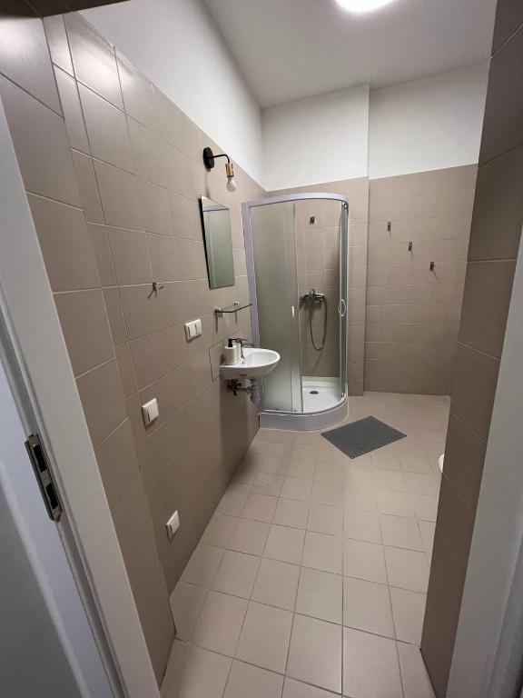 Koupelna v ubytování Centro Hostel