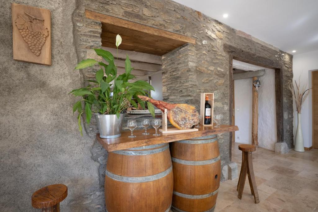 Nápoje v ubytovaní grange rénovée en gîte/maison/chalet
