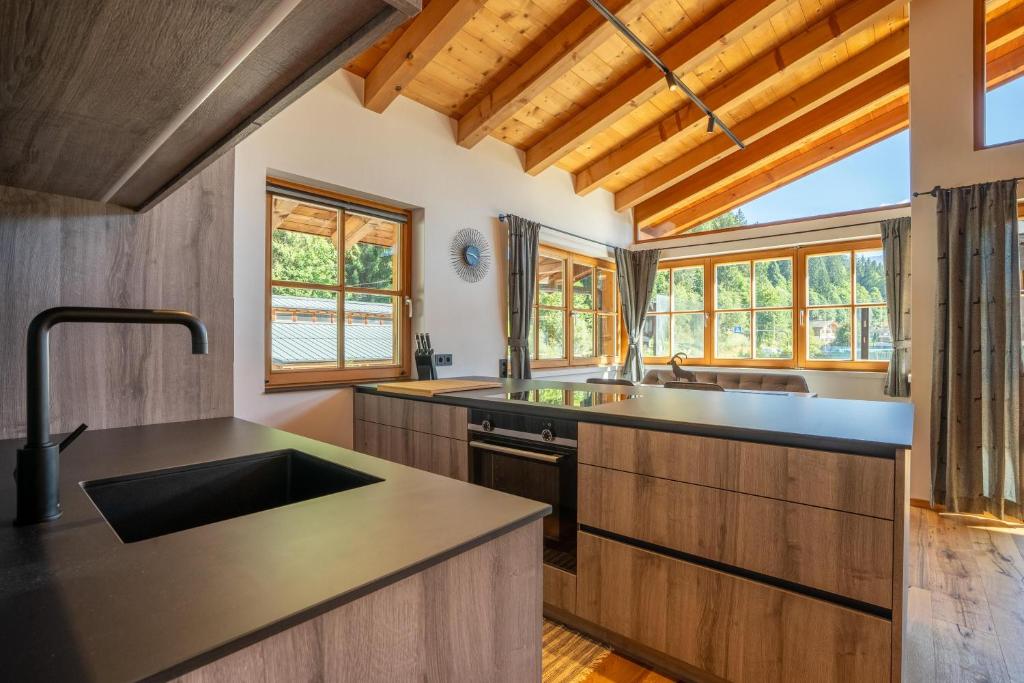 Kuchyň nebo kuchyňský kout v ubytování Apartment Taxer