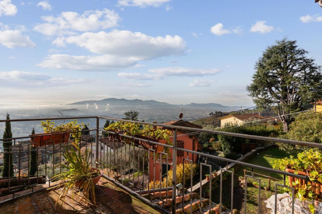 a view from the balcony of a house at Casa Teresina in Collodi