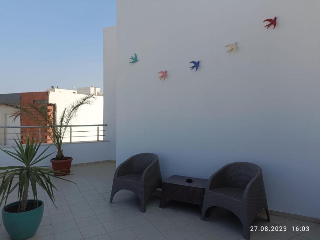 Balkón nebo terasa v ubytování LEO Haute standing appartment S1 center ville Monastir