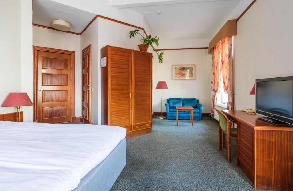 TV a/nebo společenská místnost v ubytování Hotel Victoria