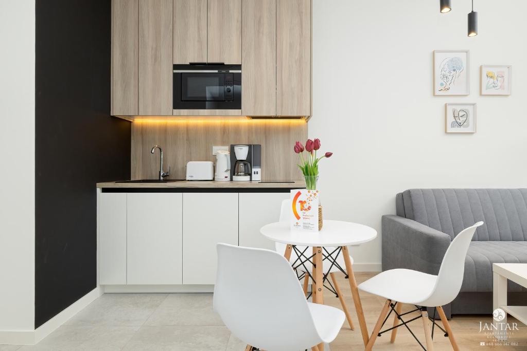 Kuchyňa alebo kuchynka v ubytovaní Shellter Apartments 117 Ł - by Jantar Apartamenty