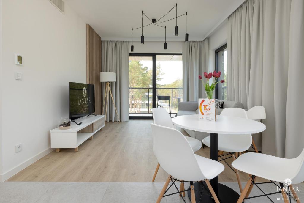 Televízia a/alebo spoločenská miestnosť v ubytovaní Shellter Apartments 117 Ł - by Jantar Apartamenty