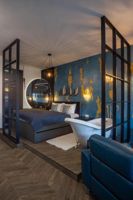 Postel nebo postele na pokoji v ubytování Stari Toranj IV studio apartman
