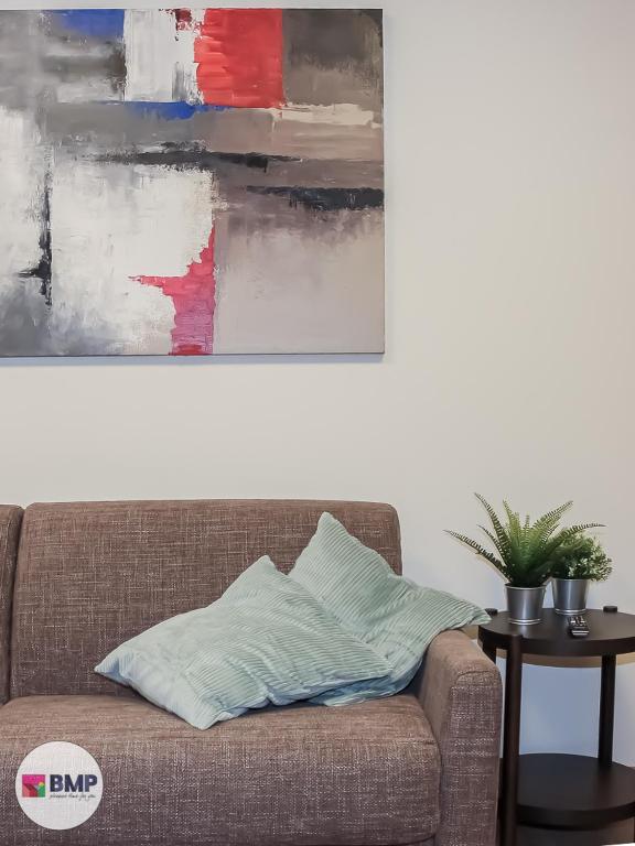 Posezení v ubytování Bmp apartment Molveno Relax