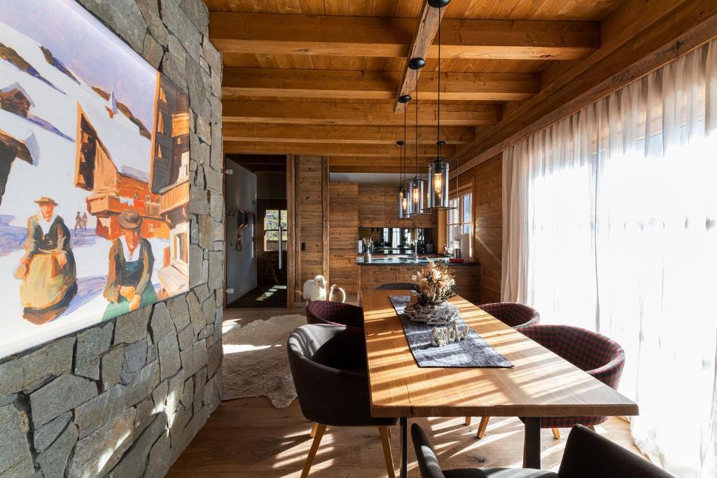 Posezení v ubytování Alpe Chalets Goldener Hirsch