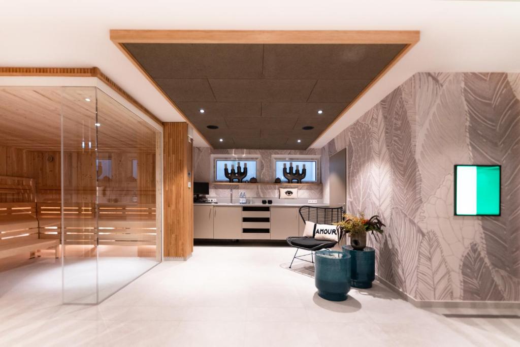 Kuchyň nebo kuchyňský kout v ubytování Hotel Friesenhof
