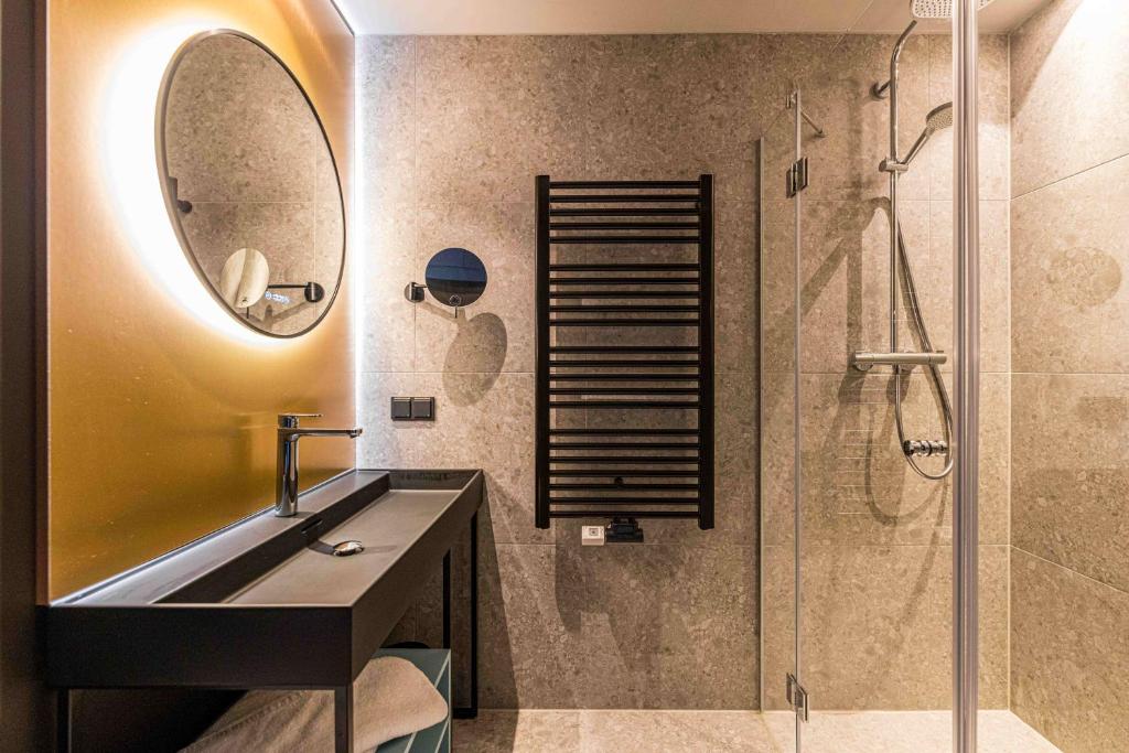 Koupelna v ubytování YUMA Apartments Leipzig Berliner Straße