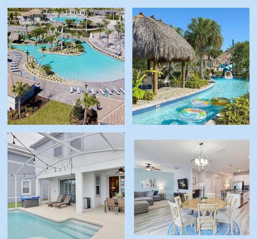 נוף של הבריכה ב-Elegant 6BR Vacation Home with Private Pool at ChampionsGate או בסביבה