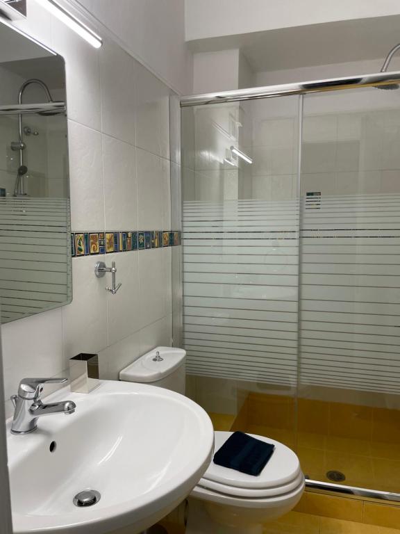 Koupelna v ubytování Triptolemus Stay Inn