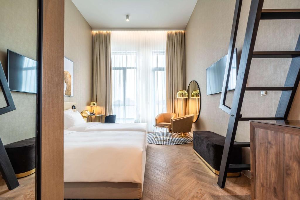 Postel nebo postele na pokoji v ubytování Radisson Blu Hotel Sopot