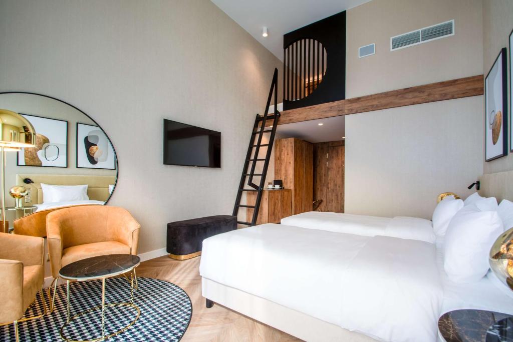 Postel nebo postele na pokoji v ubytování Radisson Blu Hotel Sopot