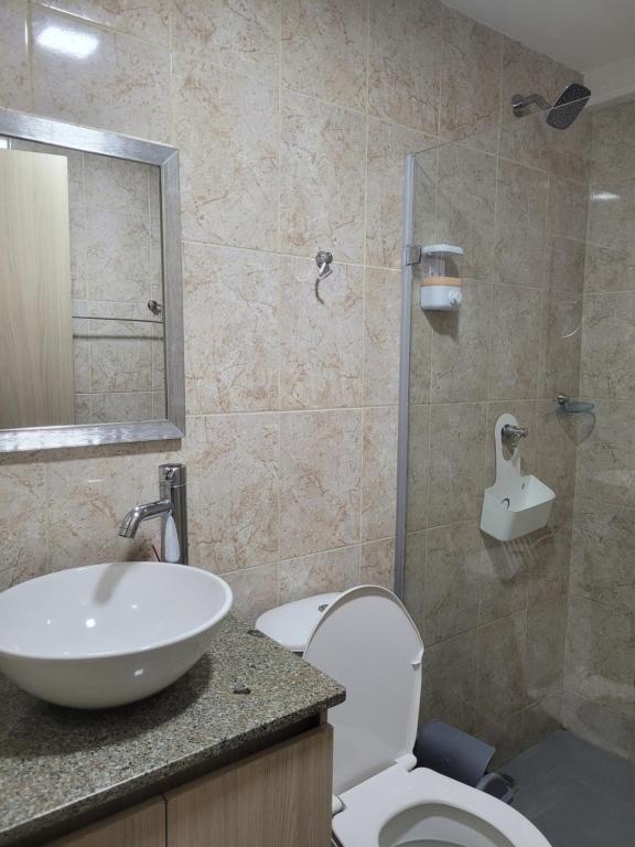 Koupelna v ubytování Costana - Hostal