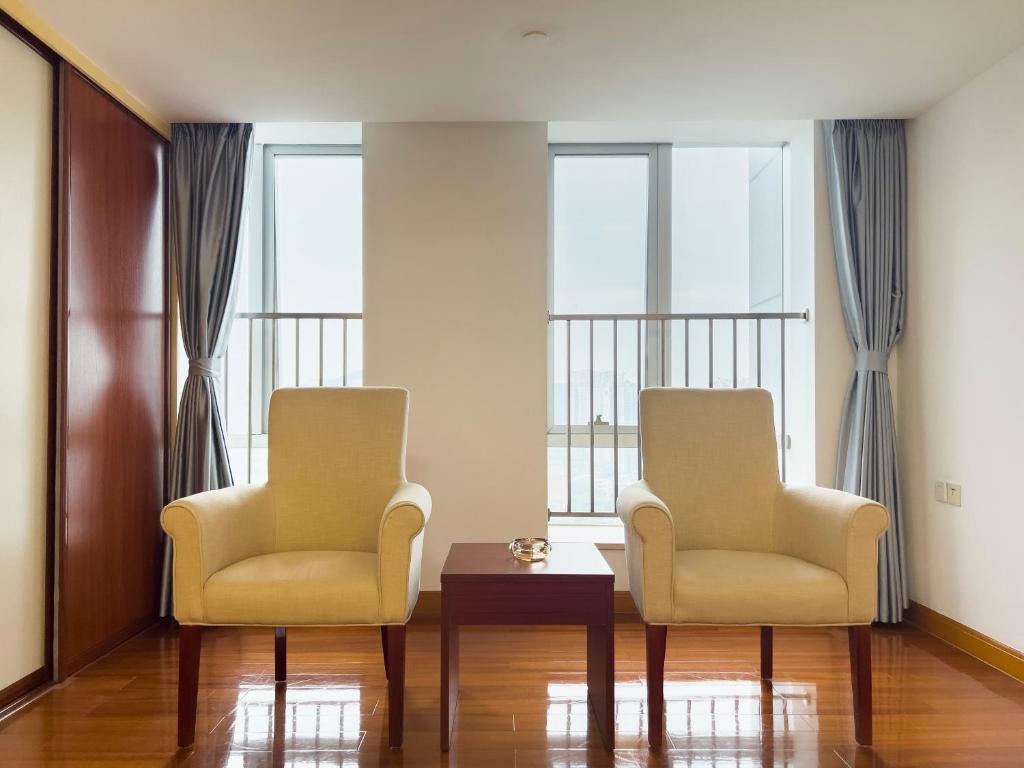 Posezení v ubytování Guangzhou Zhicheng Leader Tour International Apartment-The Legend Building-FREE SHUTTLE BUS FOR CANTON FAIR-1mins to Line5 STN
