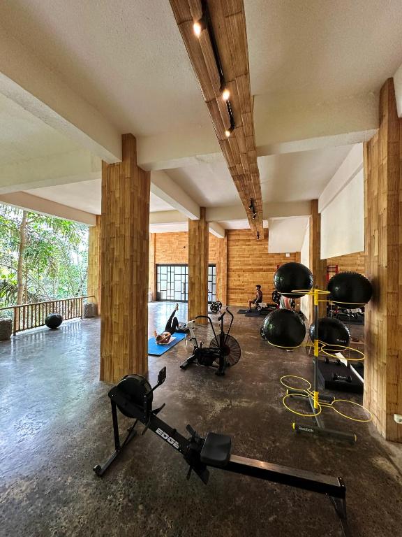 Fitness centrum a/nebo fitness zařízení v ubytování Kastara Resort