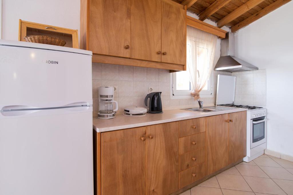 Kuchyň nebo kuchyňský kout v ubytování Agios Gordios Ammos House