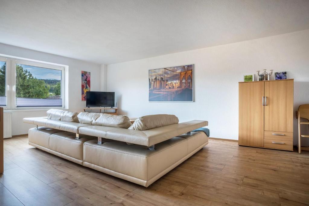 TV a/nebo společenská místnost v ubytování Ferienwohnung Knopf
