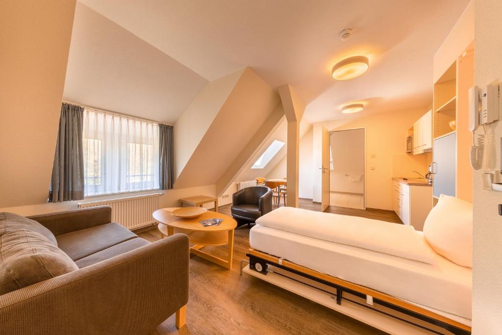 Postel nebo postele na pokoji v ubytování Michels Haus Wilhelm-Augusta