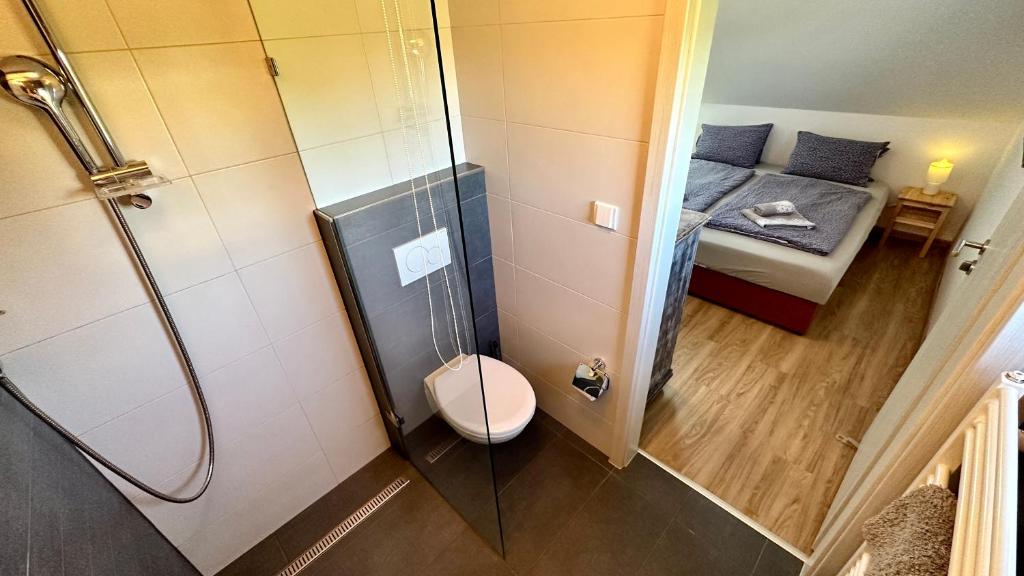Postel nebo postele na pokoji v ubytování Třeboňský penzion