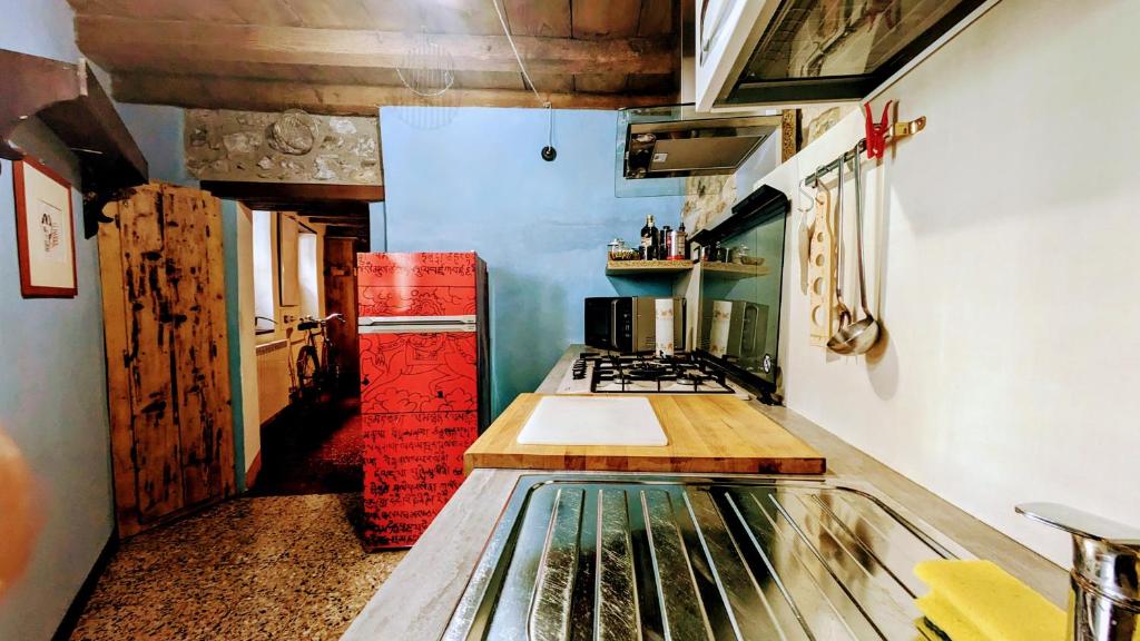 Kuchyň nebo kuchyňský kout v ubytování B&B Piccolo Tibet