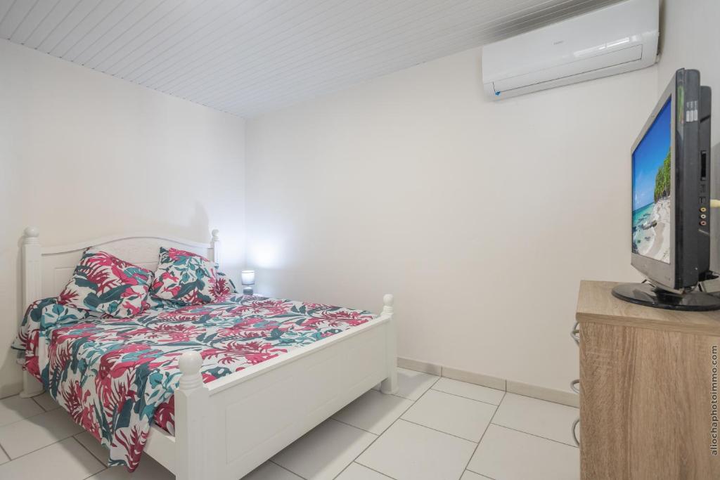 TV a/nebo společenská místnost v ubytování Heliconia - Appt avec piscine partagée