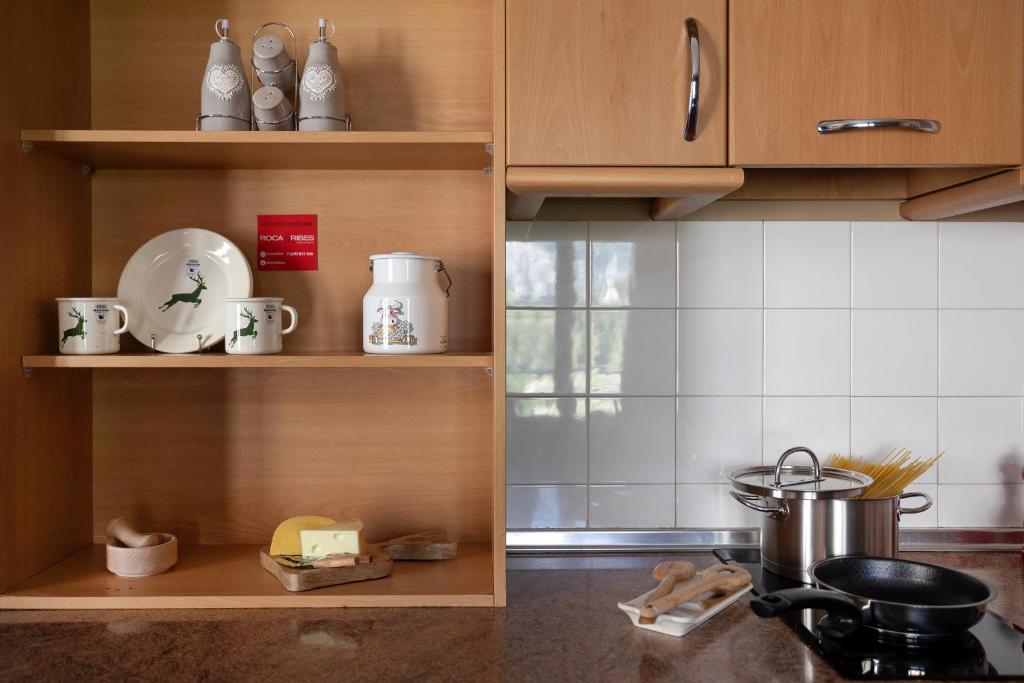 Kuchyň nebo kuchyňský kout v ubytování Apartaments Sant Bernat