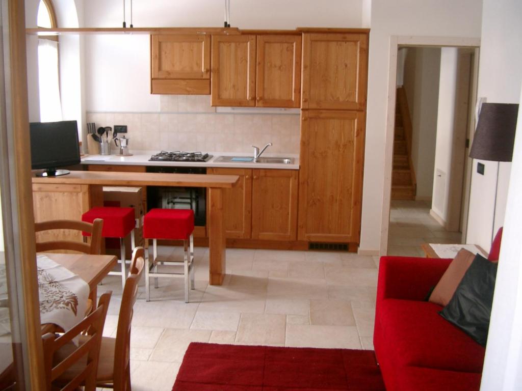 Kuchyň nebo kuchyňský kout v ubytování Hotel Garnì Zanella