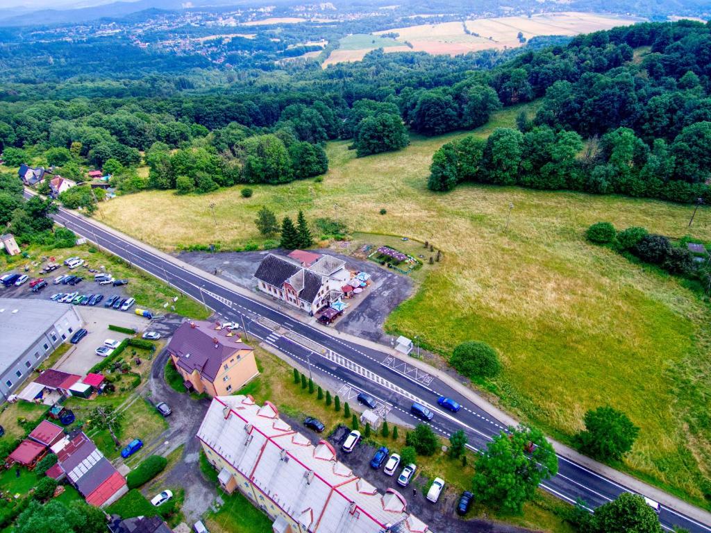 Letecký snímek ubytování motorest U KONĚ