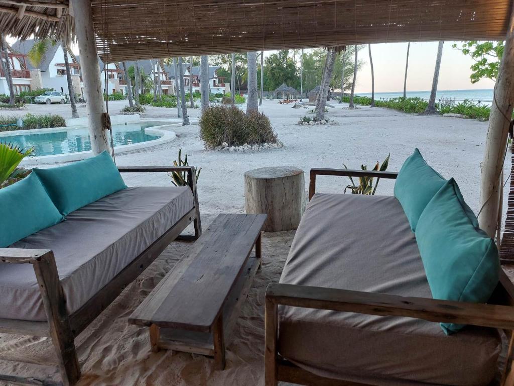 Posezení v ubytování Ocean View Villa with pool, Zanzibar