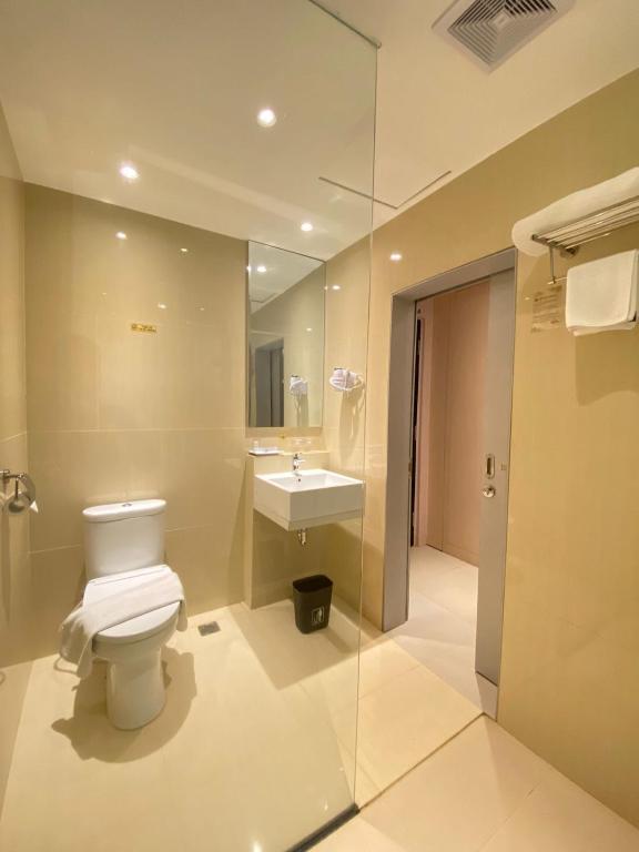 Koupelna v ubytování Classie Hotel