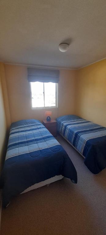 Postel nebo postele na pokoji v ubytování Departamento altos de mirasol II, Algarrobo