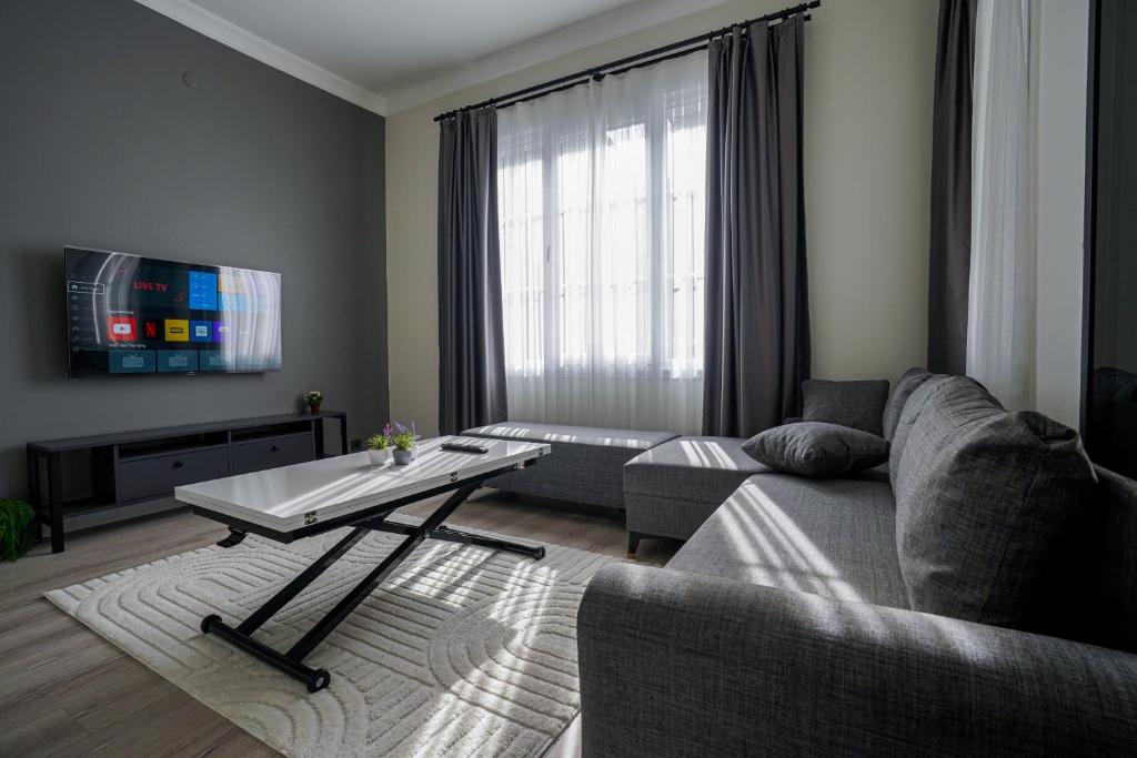 TV a/nebo společenská místnost v ubytování Merkuri apartments