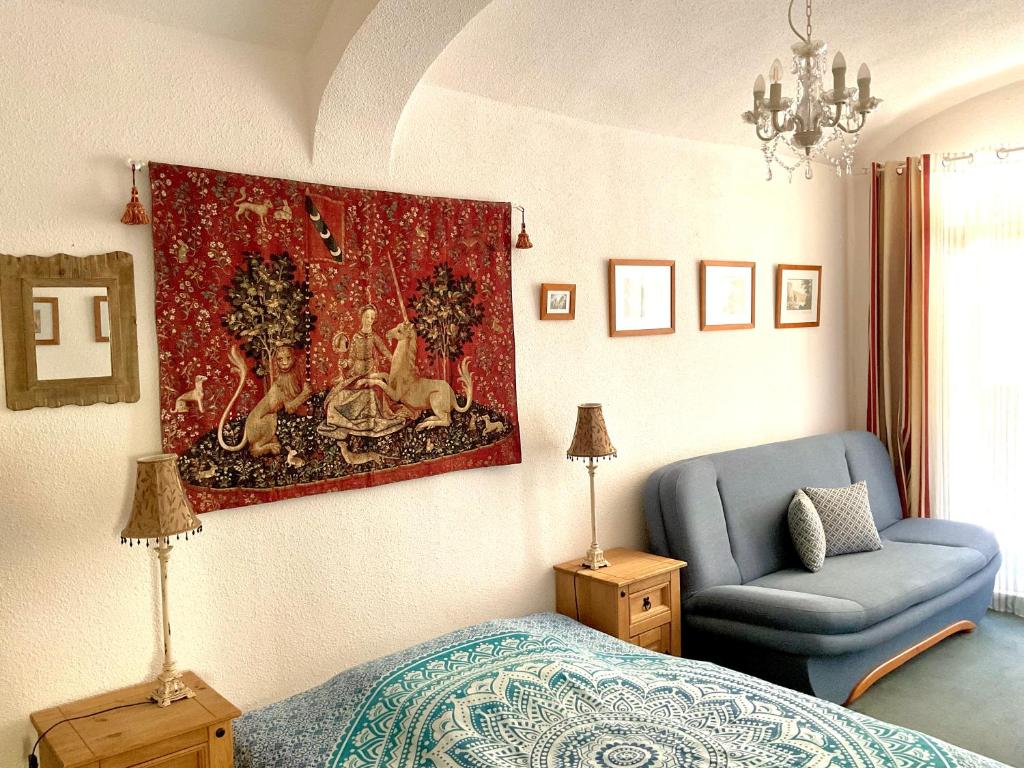 Posezení v ubytování Elbenland Apartments Sächsische Schweiz