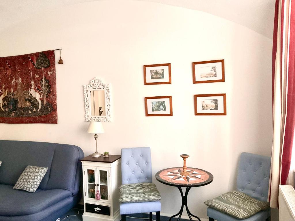 Posezení v ubytování Elbenland Apartments Sächsische Schweiz