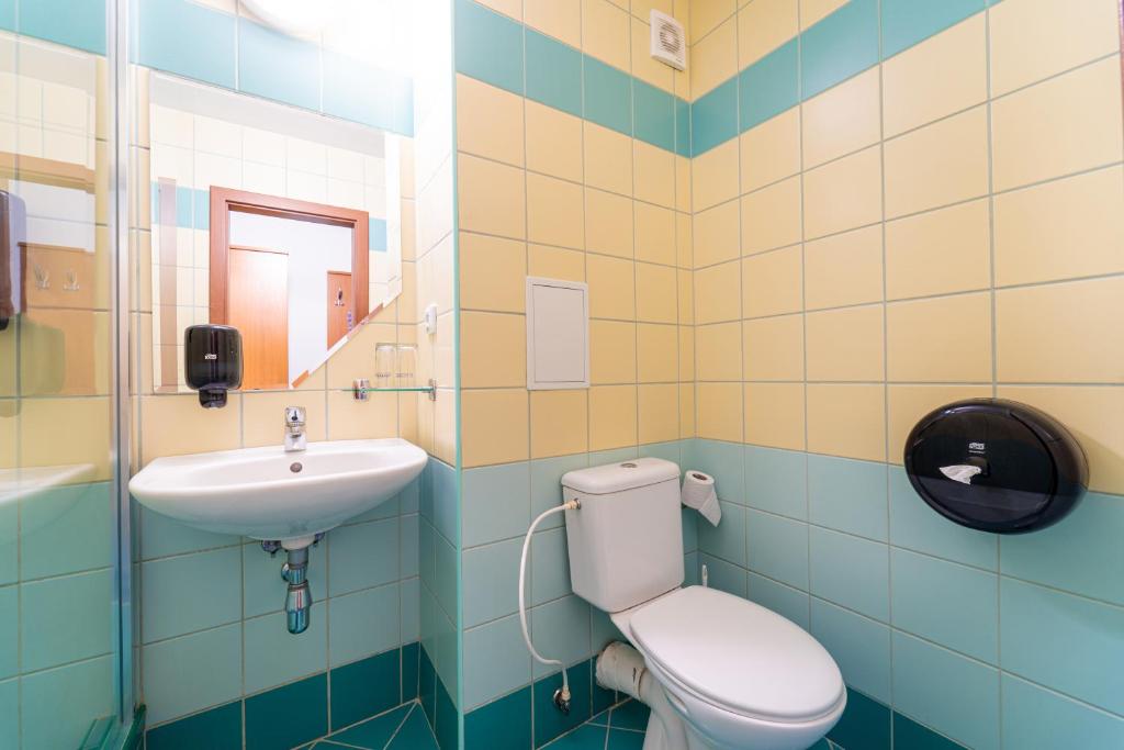 Koupelna v ubytování Hotel RYSY