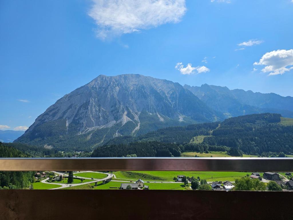 a view from the balcony of a mountain at Cosy Apartment in Tauplitz