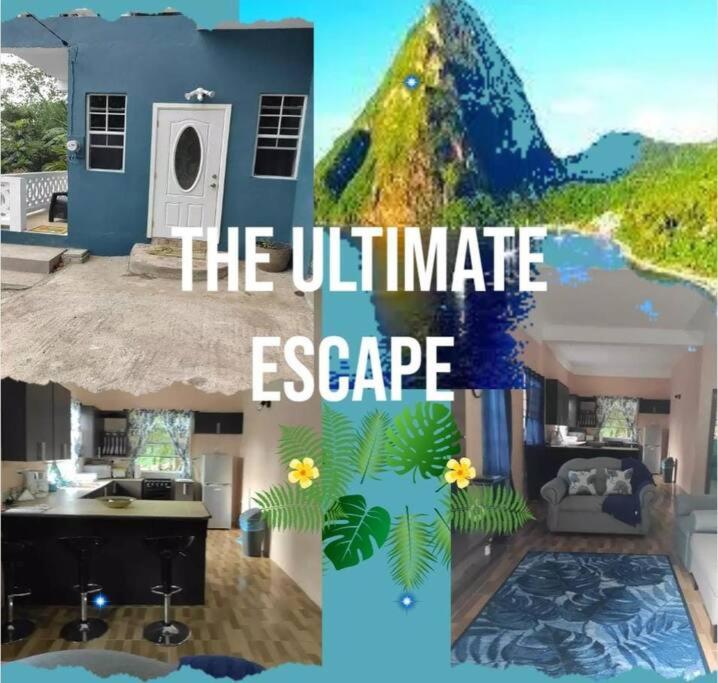 a collage of a house with the ultimate escape at The Ultimate Escape in Soufrière