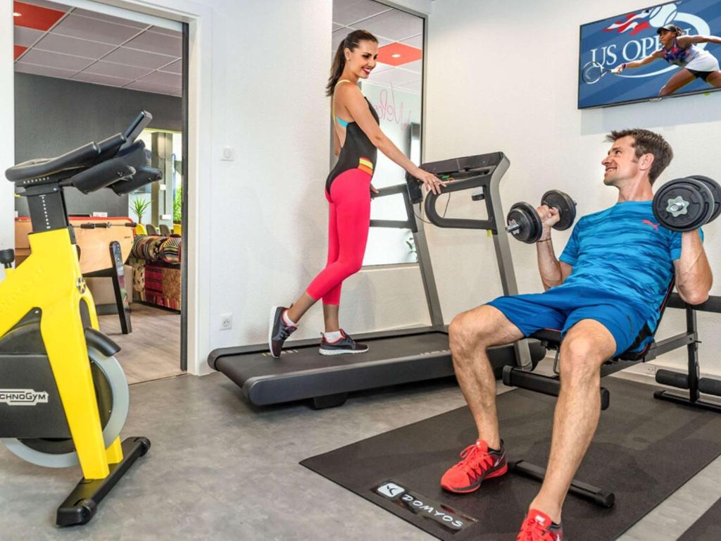 Fitness centrum a/nebo fitness zařízení v ubytování ibis budget Strasbourg Sud Illkirch