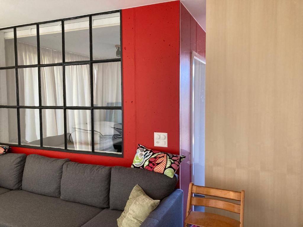 Posezení v ubytování Ahornlounge Faoug am Murtensee