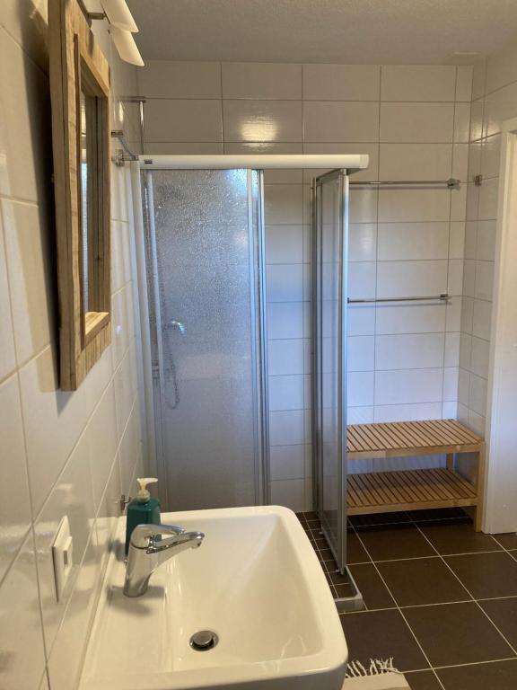 Koupelna v ubytování Ahornlounge Faoug am Murtensee