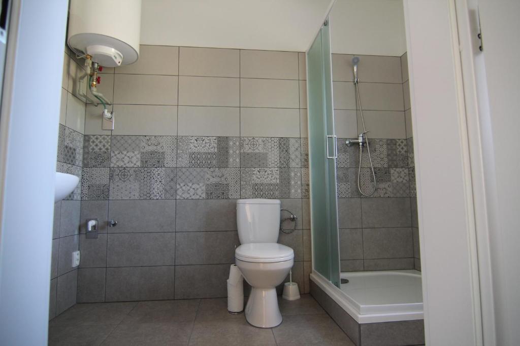 Koupelna v ubytování Trdlovy Apartmány a Chata Tatranec v areálu Jaškovské krčmy